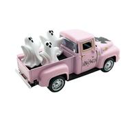 Halloween Ghost Decor - mini modèle de camion vintage, style de ferme mignon, construction en résine , conception légère compacte | Ornement de vacances pour le bureau, bibliothèque, entrée, ta