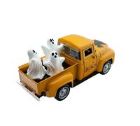 Halloween Ghost Decor - mini modèle de camion vintage, style de ferme mignon, construction en résine , conception légère compacte | Ornement de vacances pour le bureau, bibliothèque, entrée, ta