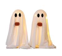 Halloween Ghost Decorations, Lighted Table Decor, 20.47x11in Battery Operated Spooky Ornaments, Portable Glowing Figures for Indoor, Outdoor Use, Garden, Yard, Bookshelf, Fireplace, Lawn