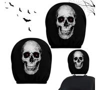 Halloween Ghost Face Headrest Covers - Universal Stretchy Face Pillowcase