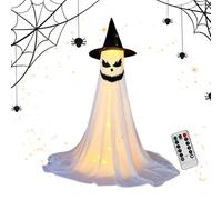 Halloween Ghost - Halloweens Outdoor Ghost, LED Light Up Outdoor Ghosts for Halloweens, Light Up Ghosts Outdoors Decoration | Scène d'horreur Saisonnière en Plein Air pour L'événement Haunted House