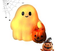 Halloween, Ghost Lamp, Nursery Night Lamp, Ghost With Pumpkin Home Decoration Table Accessories For Bathroom Kitchen Study Reading Corner Halloween Room Party Entryway Bedroom