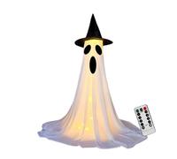 Halloween Ghost Light Up, Light-Up Spooky Ghosts Effrayant Décor Debout, Une Grande Décoration Fantômes De Tissu Blanc Éclairé, Comprend Un Éclairage LED, pour La Cour