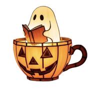 Halloween Ghost, Light Up Pumpkin, Spooky Glow Festive Charm Whimsical Design Battery Operated Indoor Affichage, décoration intérieure pour Chambre de Chevet extérieur Desktop