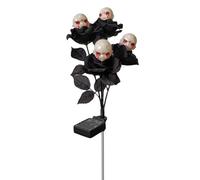 Halloween Ghost Lumières solaires d'Halloween - Lampes à énergie solaire pour décorations de route de fantôme rose avec 4 branches | Lumières de paysage imperméables pour allées et jardins