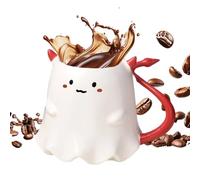 Halloween Ghost Mug - Ceramic Ghost Mug | Ceramic Tea Cup For Traveling | Heat-resistant Ghosts 500ml Multifunctional Drinking Mugs, Kitchen Supplies For Beer Milk Coffee Ice Water Tea Juice