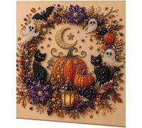 Halloween Ghost Pearl Art DIY Kit,Spooky Cute 3D Diamond Painting Crafts，C | Beginner DIY Fall Home Decor Wall Art,Creative Halloween Ghost Pearl Art DIY Kit for Fun Crafting