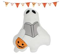 Halloween Ghost Plush - Reading Ghost Doll | Soft Spooky Decoration