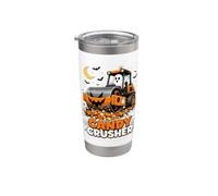 Halloween Ghost Road Roller Pumpkin Construction Equipment Gobelet isotherme en acier inoxydable double paroi