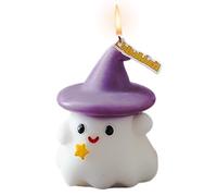 Halloween Ghost Sgenced Candle - Mignon Ghost Wax Figurine 5-7H Bur Time Dorative Spooky Horror Accent Gandle, Nouveauté Gothic Thé Lumière | Centraire De Fête De Vacances, Affichage D'étagère De Cham