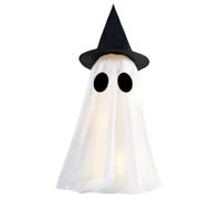 Halloween Ghost Sign - Light Up Witch Hat Yard Decoration