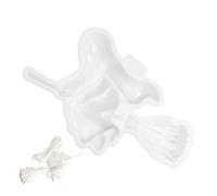 Halloween Ghost Silicone Mold - Broomstick Riding Design | DIY Crafting Too