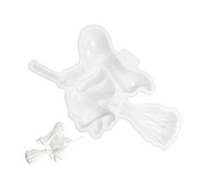 Halloween Ghost Silicone Mold - Broomstick Riding Design | DIY Crafting Too