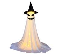 Halloween Ghost, Spooky Party Ornament, 16.54x8.66in Gothic Horror Decoration, Lightweight Hangable Design, Creepy Festive Accent for Porch, Window, Yard, Bathroom, Home Decor