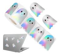 Halloween Ghost Sticker Roll - Cute Holographic Vinyl | Waterproof Self-