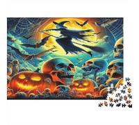Halloween Ghost Tea Party Puzzle 1000 Pieces Cadeau Unique Jeu Éducatif Défi Jouet À De Qualité Supérieure Peinture Art pour Adultes Enfants 38x26cm/1000pcs