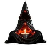 Halloween Ghost Witch Candle Holder | Mystic Witch Candle Holder, Hooded Cloak Tealight Candlestick,Horror Atmosphere Tabletop Decoration Gift for Home, Bar