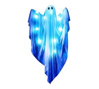 Halloween Ghost with Sounds | 47.24x23.62x6.3 pouces Ghost éclairé | Figurines hangorables Statues mignonnes lumineuses pour le chantier de porte de fenêtre pour la maison extérieure à la maison