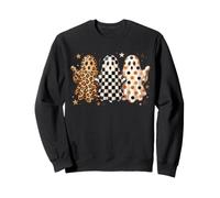 Halloween Ghosts Preppy Leopard Checkerd Polka Dots Automne Sweatshirt
