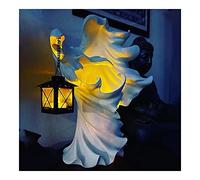 Halloween Ghoul Resin Sculpture Decoration Home Decor Witch Statue The Ghost Looking for Light Hell Messenger Party Table Lamp Good Product (Color : Black) (White)