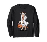 Halloween Girafe Fantôme Citrouille Farce Ou Friandise Manche Longue