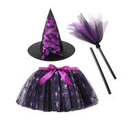 Halloween Girl Skirt, Kids Witch Costume Dress Set, Breathable Clothes For Birthday Cosplay, Princess Outfit Easter Photoshoot, Events Party Supplies Girls Dress Up Collection, 9.05x9.45 inches
