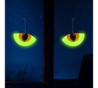 Halloween Glow Cat Eyes Indoor Outdoor Decoration in Dark Halloween Eyes for Window Wall Door Garden, Lawn, Stage Prop, Yard Hanging Supplies