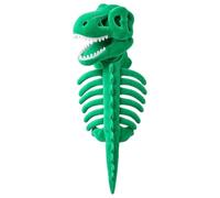 Halloween Glow Dark Dinosaur Squelette Chat Peluche Costume Hoodie | Costume d'Halloween de chat phosphorescent à capuche en peluche squelette ; bonnet crâne 3D et dos côtelé ; polaire légère