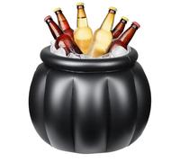 Halloween Gonflable pour boissons avec chaudron sur le thème de fête | Conteneur de bonbons décoratif de 56 x 46 cm pour collations, bière froide et snacks