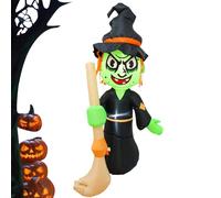 Halloween Gonflable USA Sorcière Décoration Halloween Gonflable 1,55 m avec lumières LED intégrées - Sorcière | Pour fêtes, maison, jardin, pelouse, centres commerciaux intérieurs