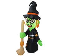 Halloween gonflables - Giant Halloween Decorations, 5,09ft Gonflatable Witch Halloweenn Décorations, Built-In Led Lights | Blow Up Witch For Holiday House Party Lawn Pathway Malls Garden Indoor