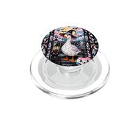 Halloween Goose Stained Art Trans Pride Witch Transgender PopSockets PopGrip pour MagSafe