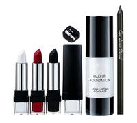 Halloween Goth Makeup Set - 6-Piece Waterproof Cosplay Cosmetics Kit