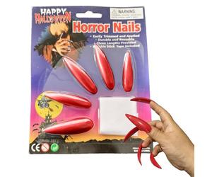 Halloween Gothic Press - On Nails - Lot de 10 clous d'horreur sur le thème des vampires de sorcière Sadako, maison hantée et accessoires de mascarade de | Accessoire de déguisement pour fête