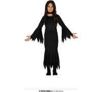 Halloween Gothique Château de conte de fées et Chauve-souris Aventure Nuit Costume Créatif pour Enfant avec Flair Mystique Effrayant Déguisement Fabuleux, Taille : 110/116 Couleur : Noir