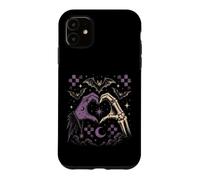 Halloween Gothique Witchcore Squelette sorcière cœur Halloween Coque pour iPhone 11