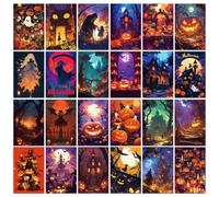 Halloween Greeting Cards - Smooth Paper Stock, Easy Write Decorative Note S | Retro Post Cards Halloween Theme Halloween Greeting Cards Decoration Party Supplies Table Centerpiece Indoor Outdoor Display
