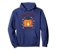 Halloween Grossesse Petite Citrouille à Bord Sweat à Capuche, Unisexe pour Adultes, Bleu Marine, XL