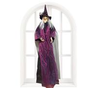 Halloween Hag Statue - Décoration Effrayante, Affichage Fantomatique | Motion Déclenché Un Modèle Étrange, Caractéristique De Maison Hantée Extérieure Intérieure, Silhouette Effrayante pour Balcon De