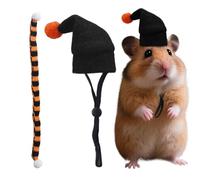 Halloween Hamster Hats Set, Adjustable Pet Costume Outfit with Scarf, Festive Headwear Small Animals, Ideal for Holiday, Christmas, Birthday, Party, Festival, and Themed Gatherings, 5.12x0.59 inches