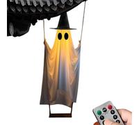 Halloween Hanging Ghost 7.87ft Lighted Outdoor Decor with Remote Control