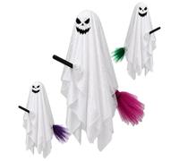 Halloween Hanging Ghost Set - 3 Pack Lighted Floating Ghost Decorations