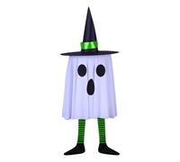 Halloween Hanging Ghosts, Glowing Witch Hat Lights, Hanging Ghosts with Witch Hat, Suitable for Yard, Patio, Eaves and Trees