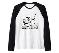 Halloween Harbingers Ravens prenant Leur envol Ensemble Manche Raglan