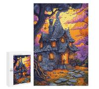 Halloween Haunted House -2 Puzzle 1000 Pièces Educa Jouet en Bois Cadeau Unique Décoration Intérieure Jeu Éducatif Challenge Toy Adultes Et Enfants À Partir De 14 Ans 1000 PCS
