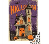 Halloween Haunted House Decorations Plaque Métallique Vintage 52x38cm/1000pcs pour Le Coin Bar, Décoration Murale pour Un Espace Récemment Aménagé
