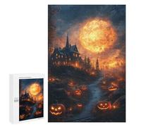 Halloween Haunted House with Jack-o'-Lanterns - Puzzle pour Adultes, 1000 PCS, Cadeau pour Les Soirées D’Hiver - pour Un Moment Autour De La Table