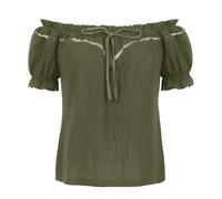 Halloween Hauts Sexy Rouges pour Femmes Habillées Chemise Lolita d été à Manches Courtes et col de poupée été, Bouffantes Douces avec Shirt Homme M(Vert,XXL)