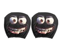 Halloween Headrest Covers - Breathable Elastic Protector for Car Seats | Spooky Auto Interior Decoration for Driver, Passenger, Men, Women, Holiday Accessory, 10.24x11.02 inches