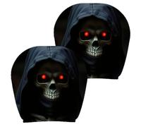 Halloween Headrest Covers, Breathable Seat Cover With Ghost Face Print, 45g